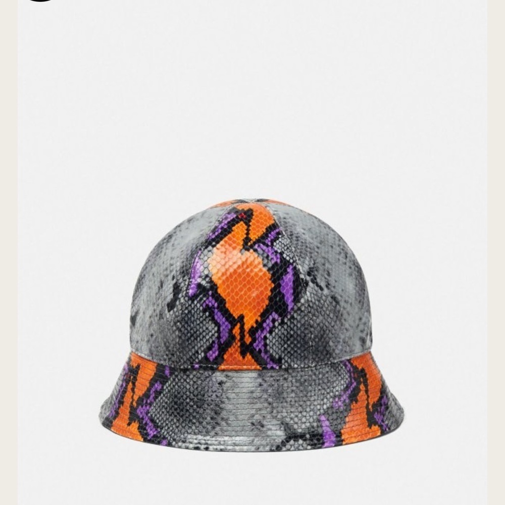 Versace Python Print Leather Bucket Hat - Picture 3 of 6